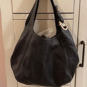 Michael Kors Black Leather Hobo